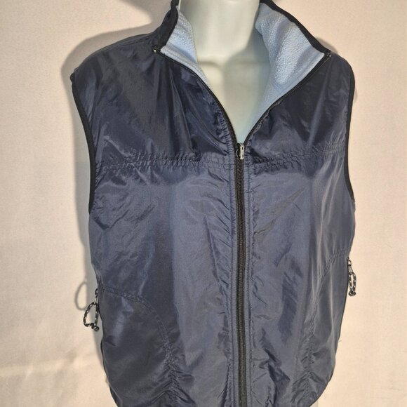 ADIRONDACK TRADING CO. Reversable weatherproof vest Blue, zippered, small - Picture 8 of 16